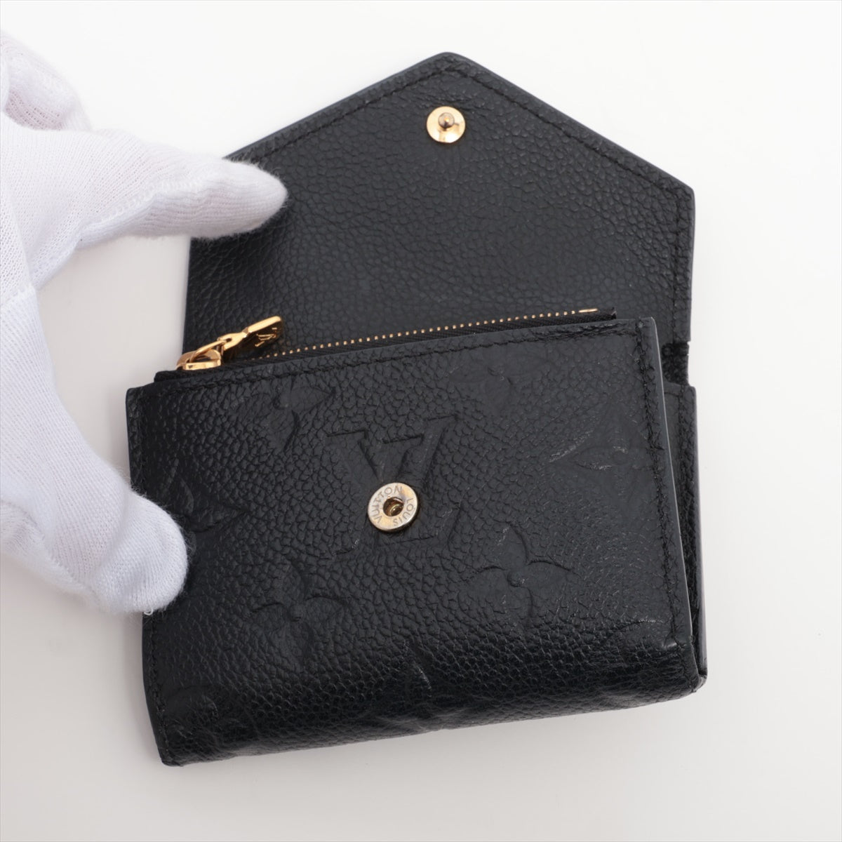 Louis Vuitton Amplant Portefolio Victoria M64060 Noir Compact Wallet