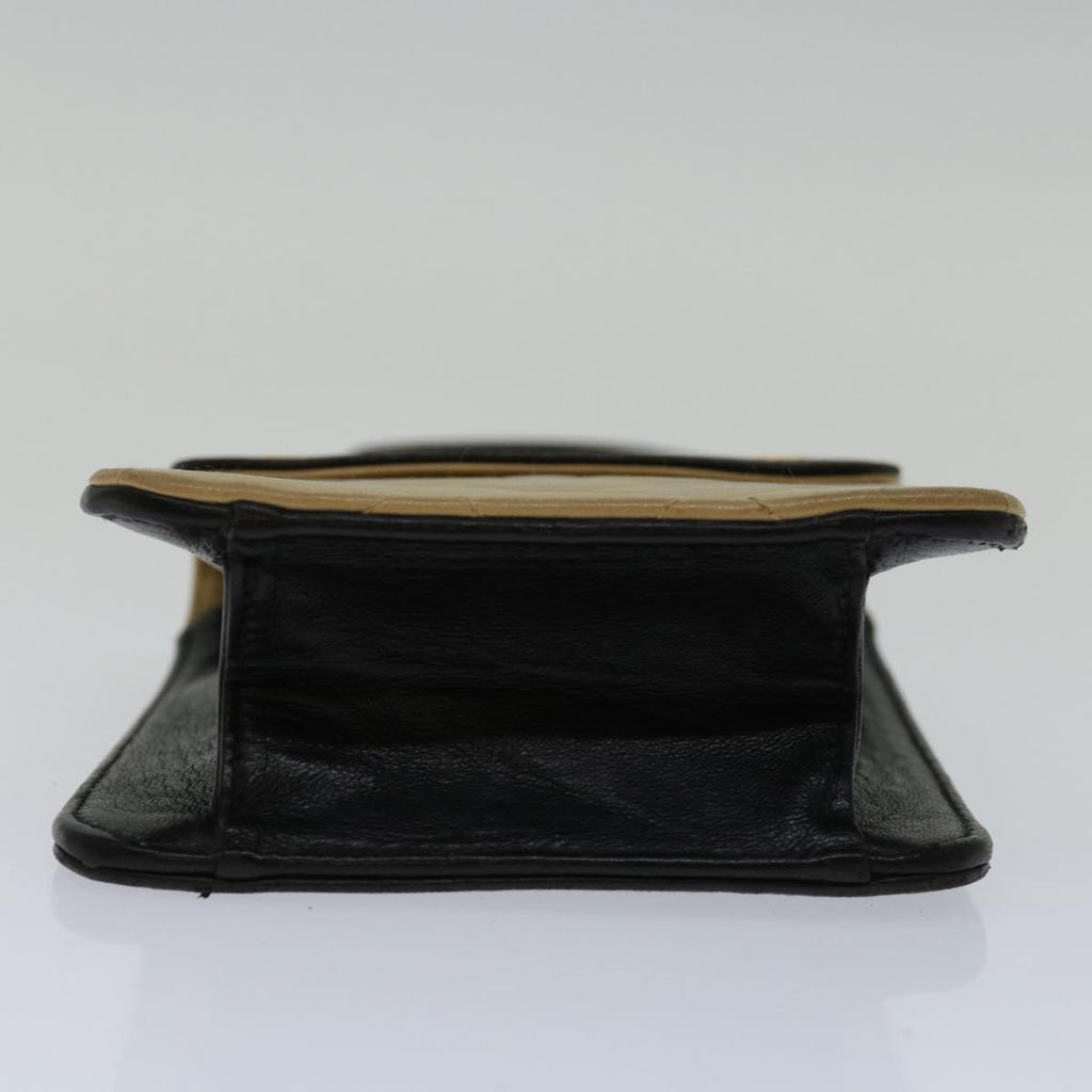 CHANEL Matelasse Hand Bag Leather Beige CC 68905A