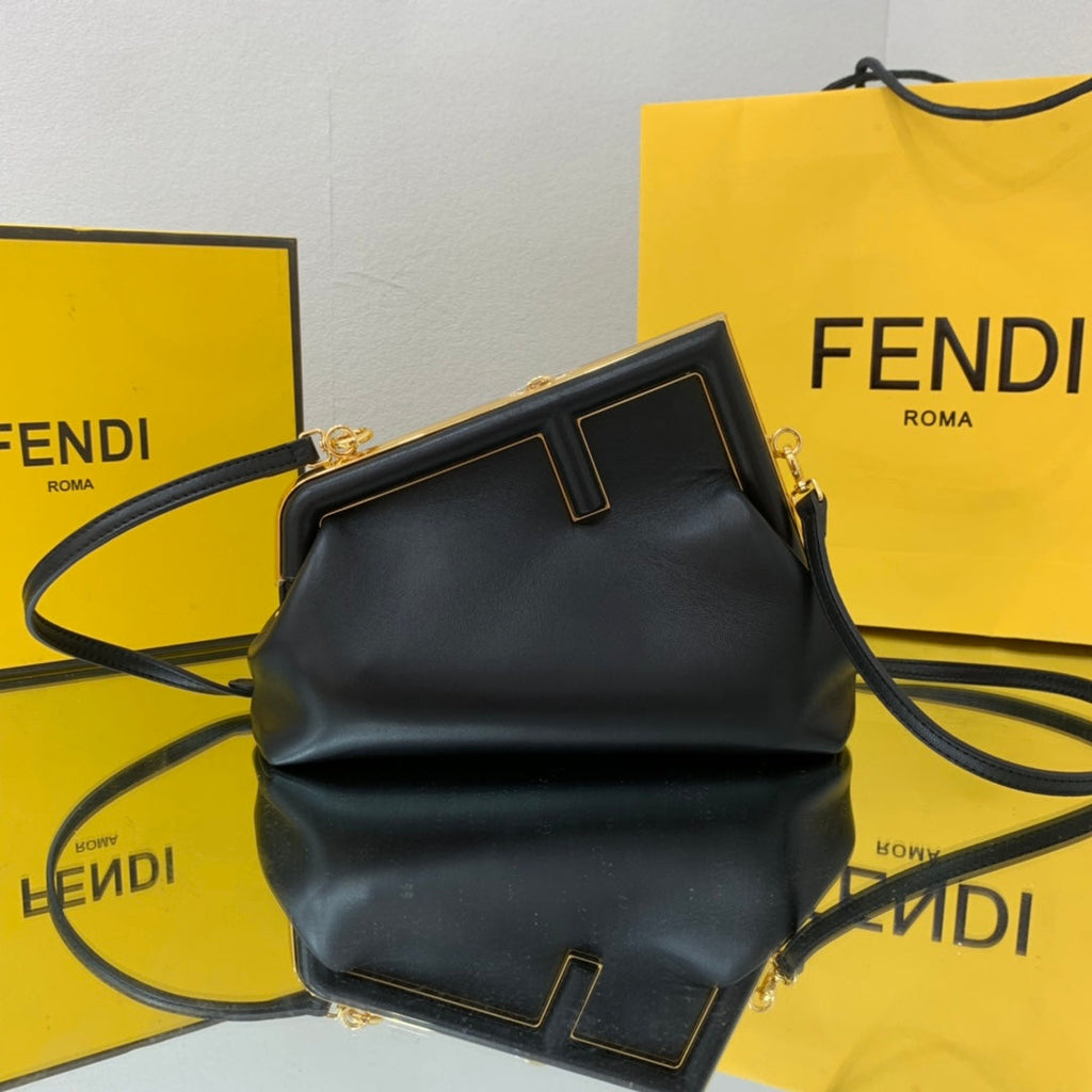 FI First Small Black For Women, HandBags, Shoulder And Crossbody Bags 10.2in/26cm FF 8BP129AGLAMIEF0KUR