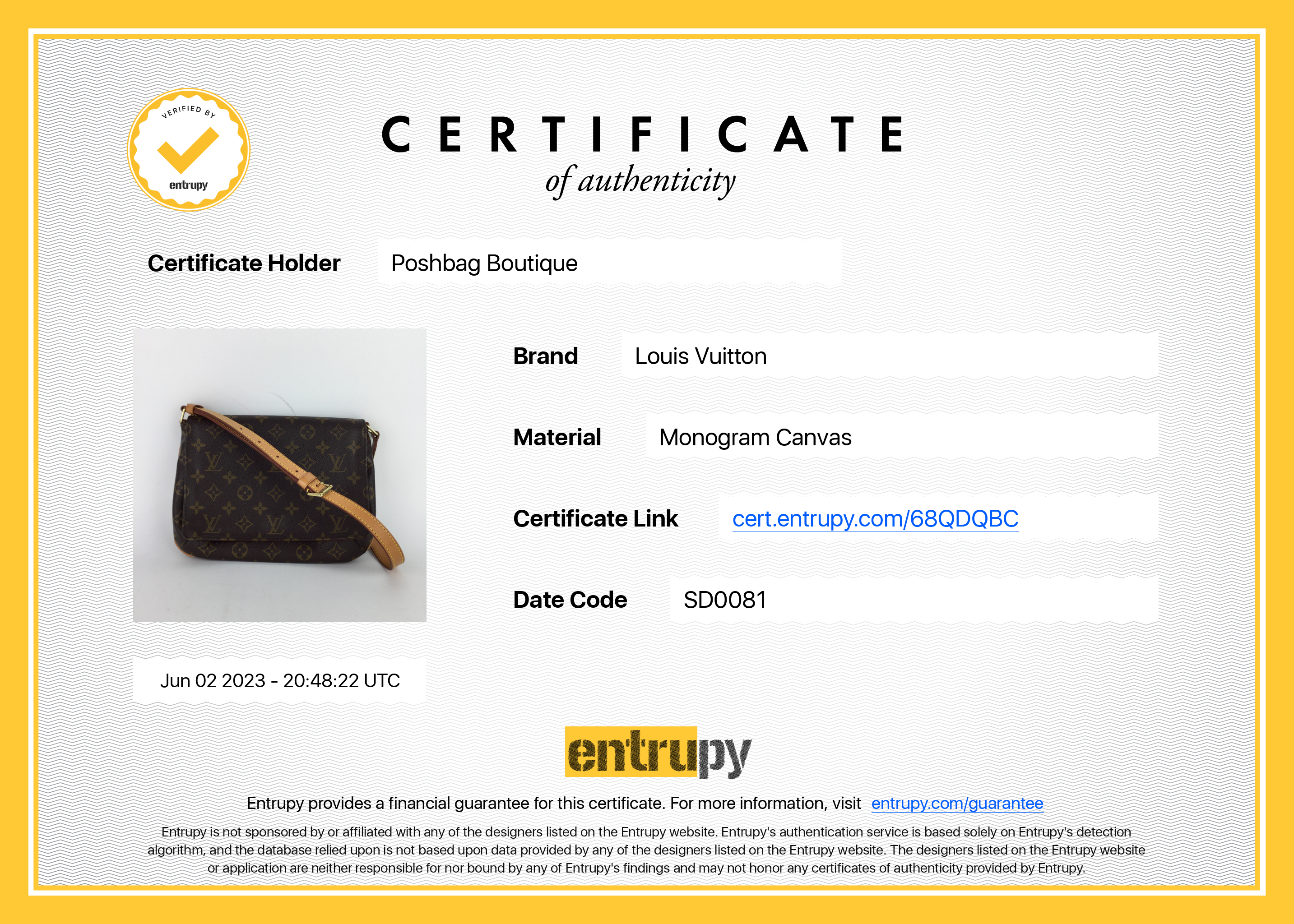 Louis Vuitto Musette Tango Monogram Canvas Shoulder Bag