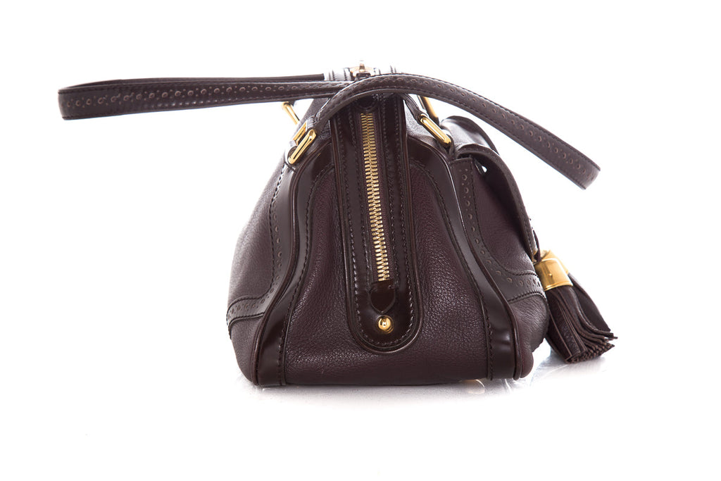 Celine Brown Winged- Tip Tassle Detail  Shoulder Bag