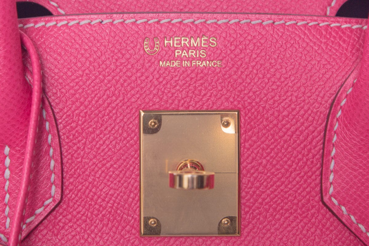 HermÃƒÆ’Ã‚Â¨s Birkin 30cm  Rose Tyrien/ Anemone  Epsom GHW Handbag