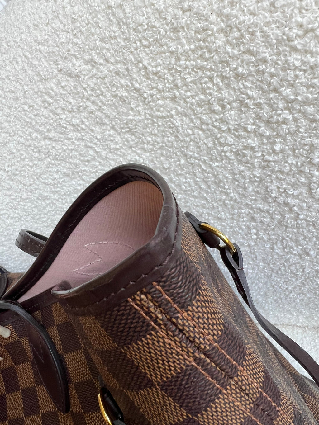 Louis Vuitton Neverfull MM Damier Ebene Rose Ballerine (RRP £1410)