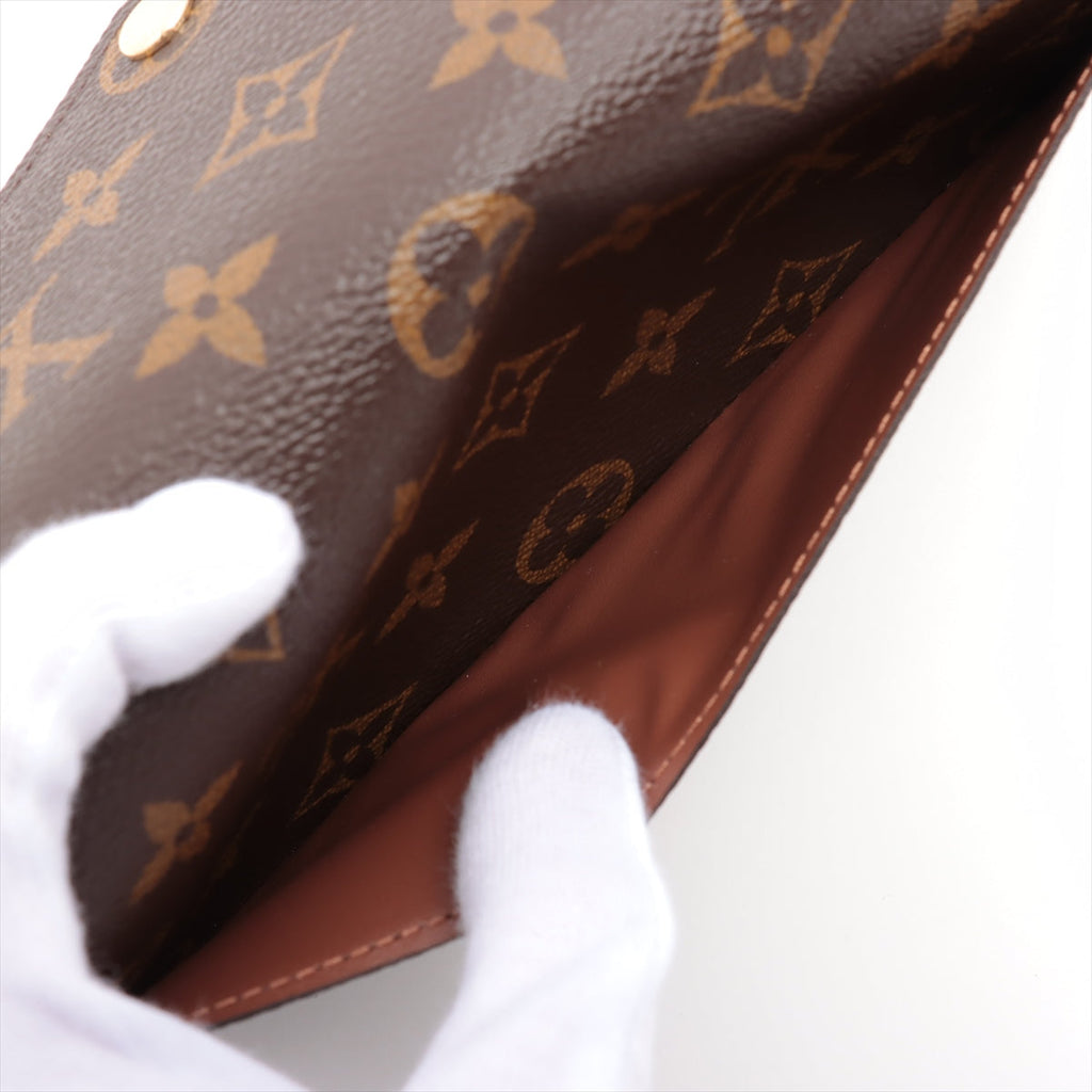 Louis Vuitton Monogram Portefolio Sarah M60531 Brown Long   Wallet