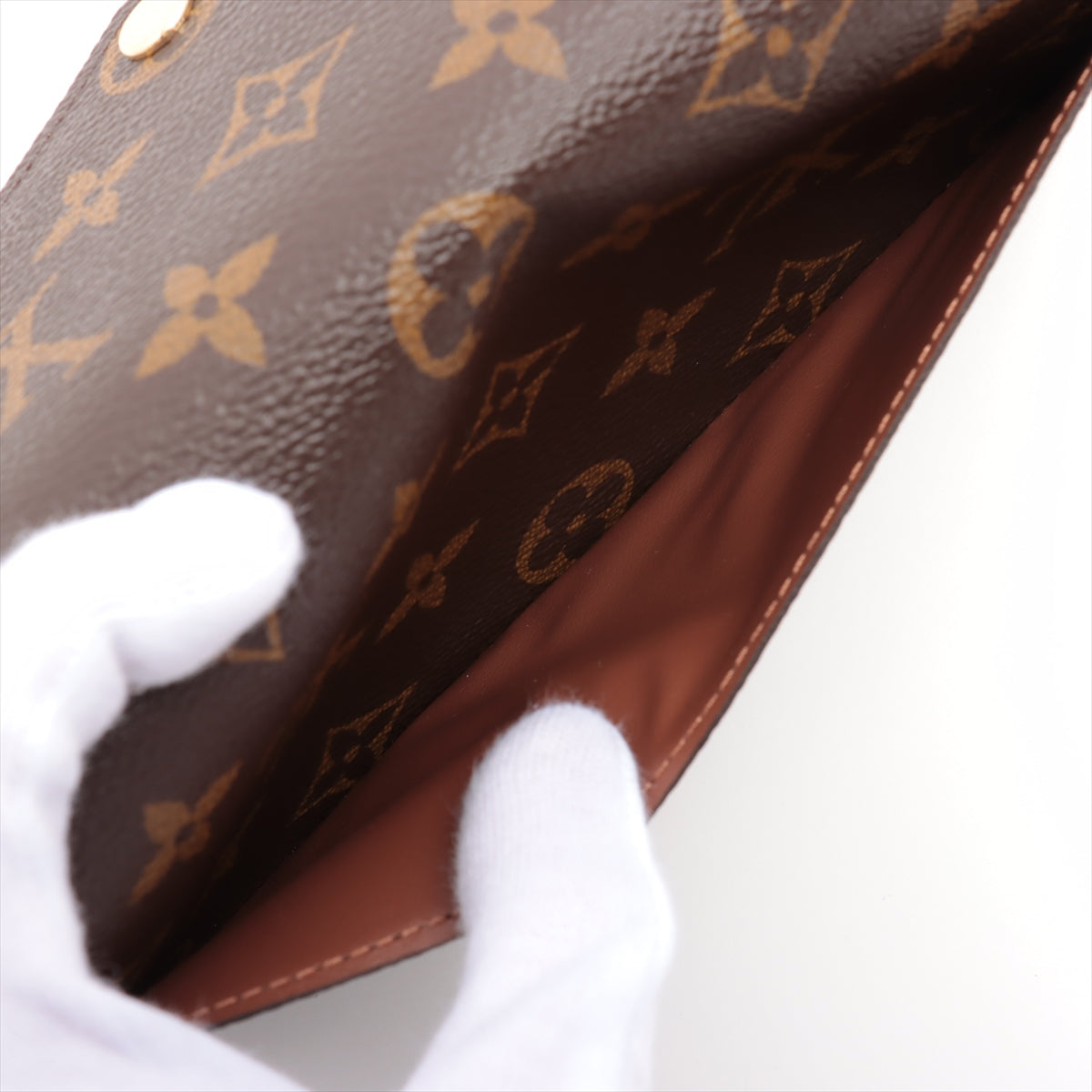 Louis Vuitton Monogram Portefolio Sarah M60531 Brown Long   Wallet