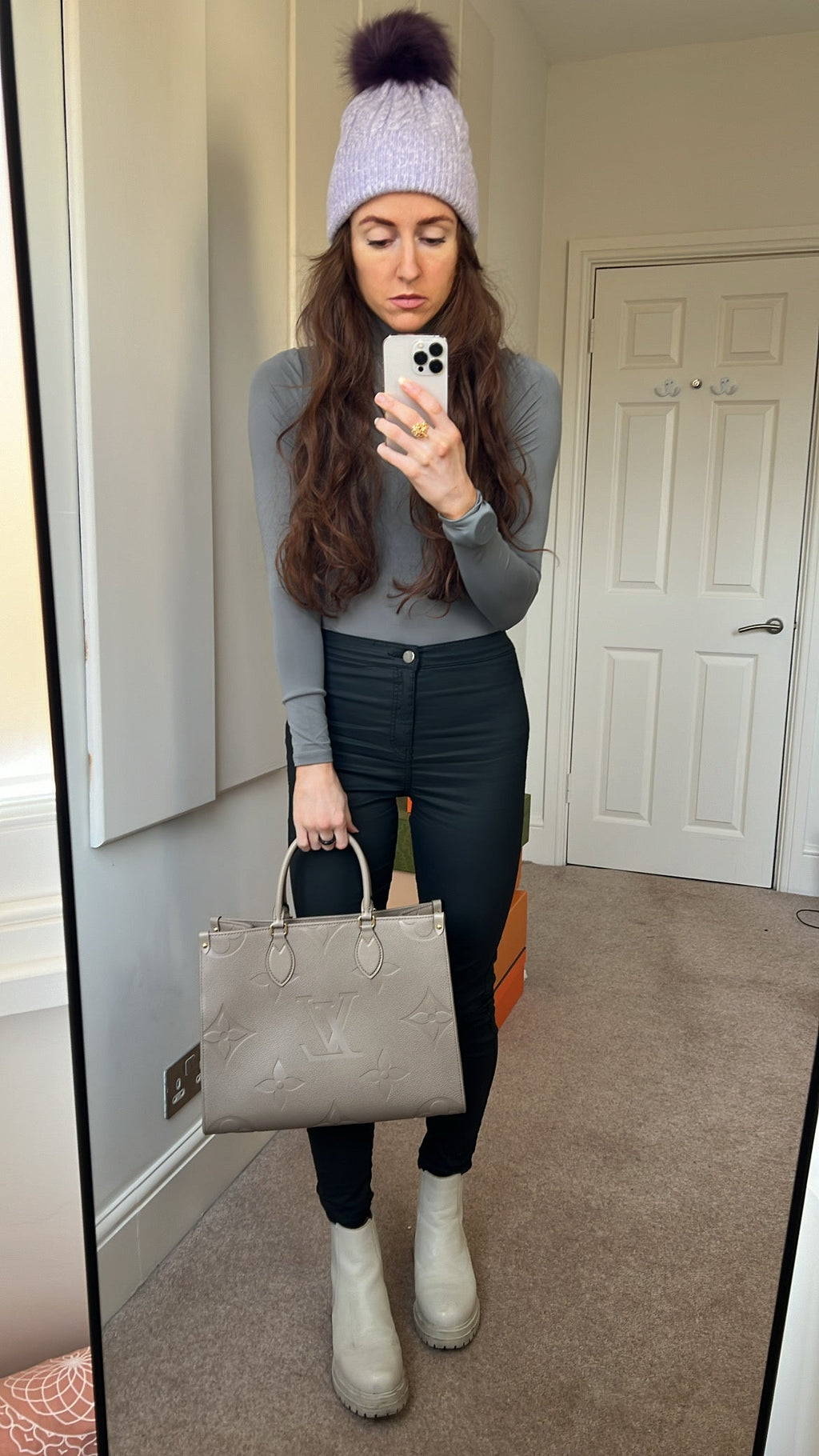 Louis Vuitton On the Go MM Dune Empreinte (RRP £2,480)