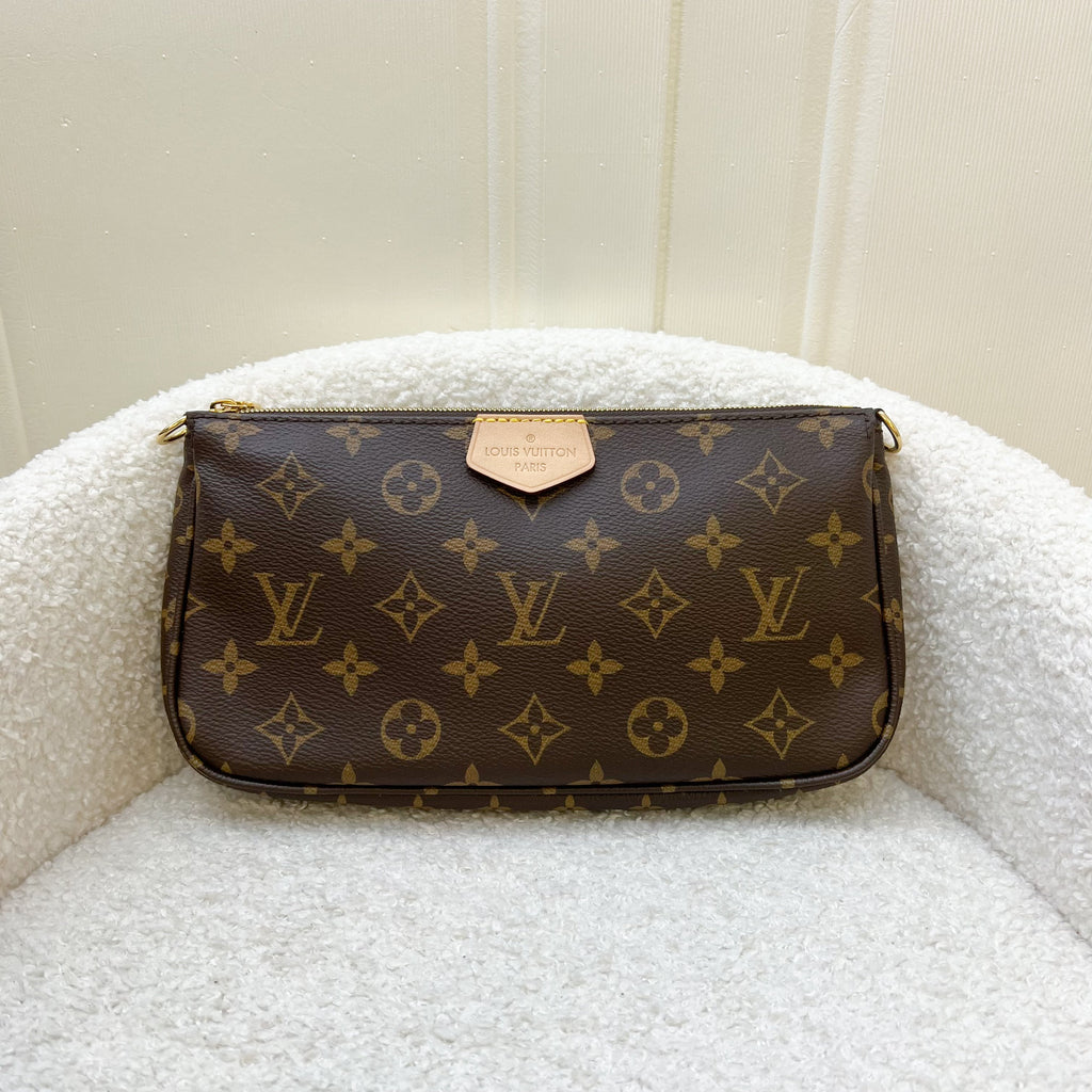 LV Multi Pochette Accessoires MPA in Monogram Canvas, Pink Strap and GHW