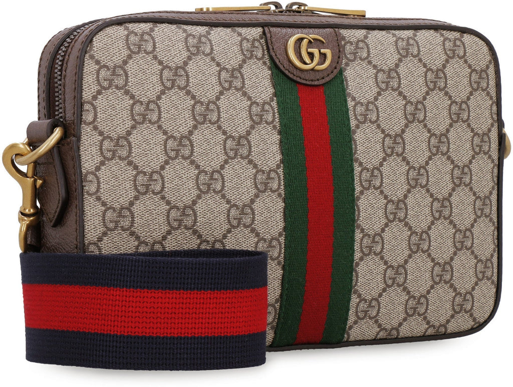 GUCCI Mini GG Supreme Fabric Shoulder Handbag