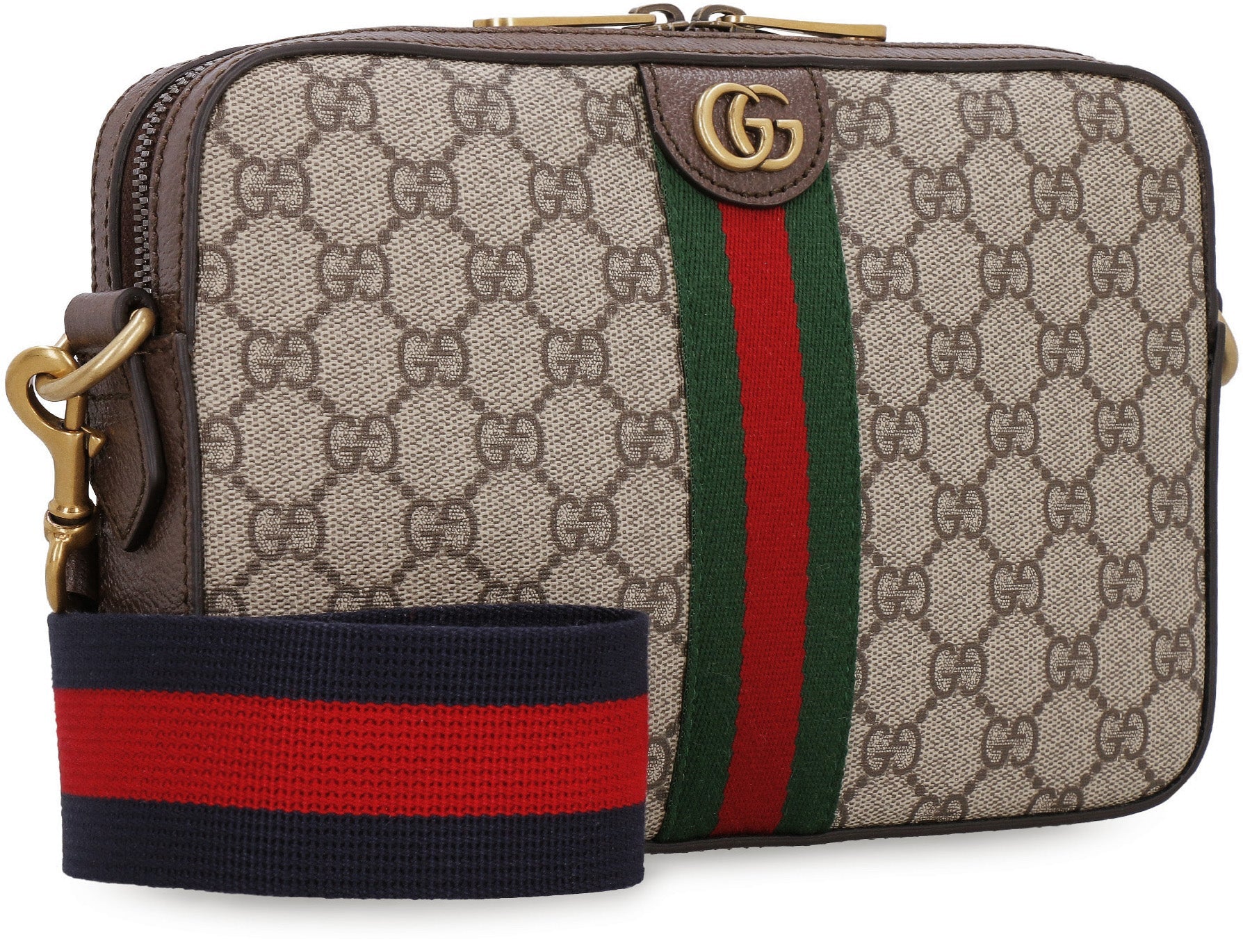 GUCCI Mini GG Supreme Fabric Shoulder Handbag
