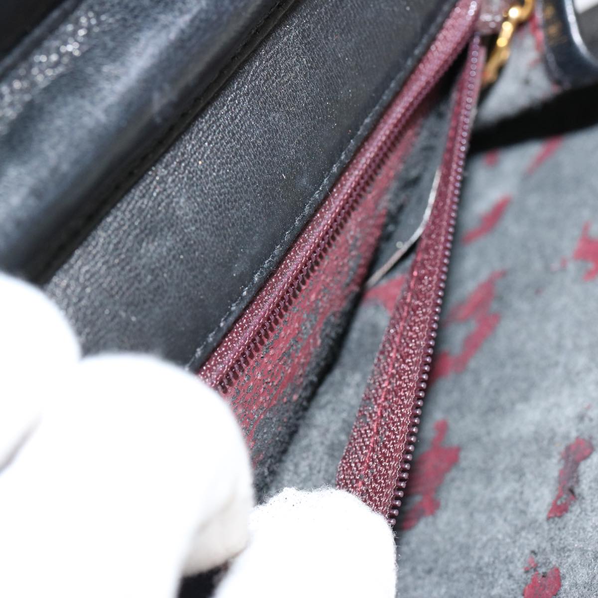 CHANEL Matelasse Chain Shoulder Bag Lamb Skin Black CC 69977A