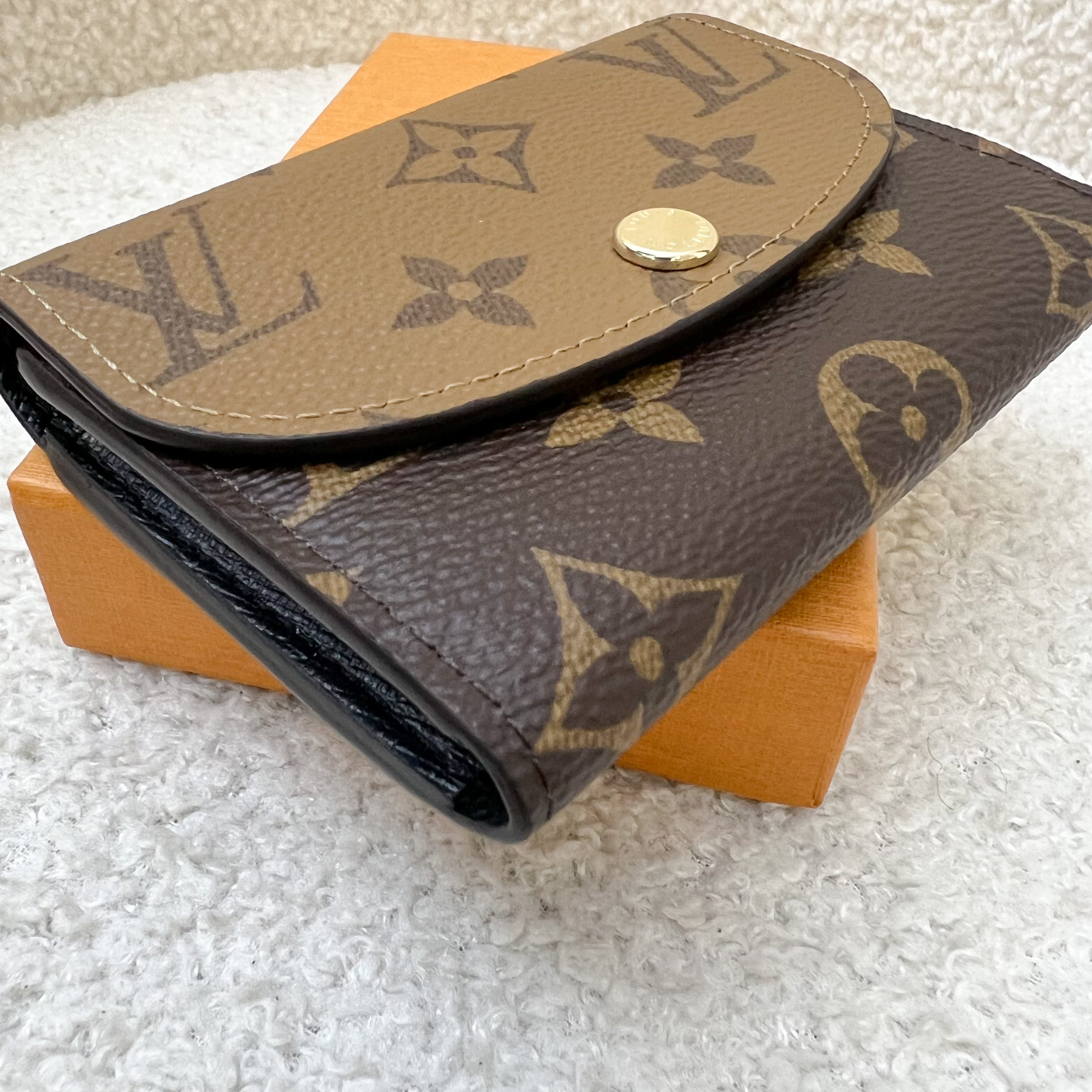 LV Rosalie Coin Purse / Small Wallet in Monogram / Reverse Monogram Canvas and GHW