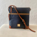 DOONEY & BOURKE Pebble Grain Leather Convertible Crossbody Navy