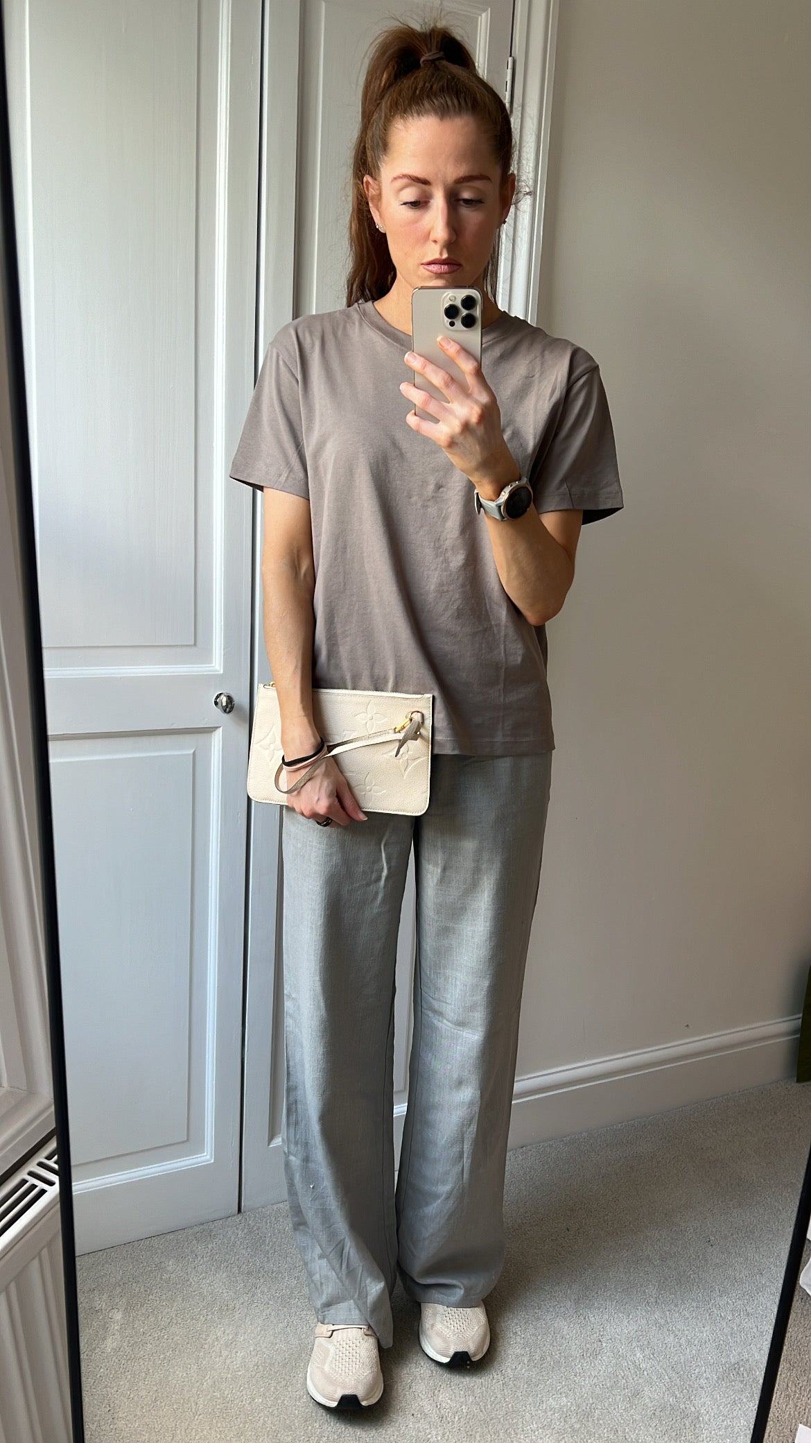 Louis Vuitton Pouch (from Neverfull) Creme Empreinte