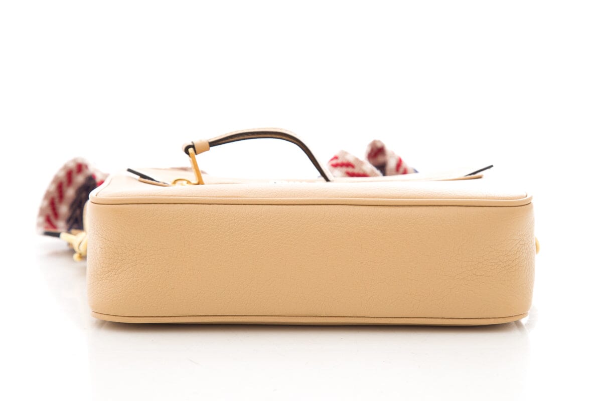 Miu Miu Tan Leather Camera Handbag