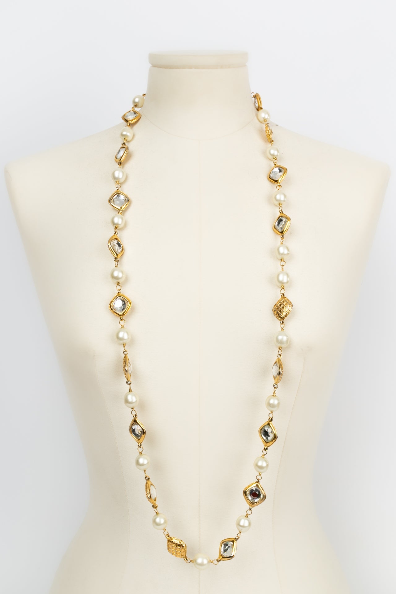 Parure perlÃƒÆ’Ã‚Â©e et strassÃƒÆ’Ã‚Â©e Chanel