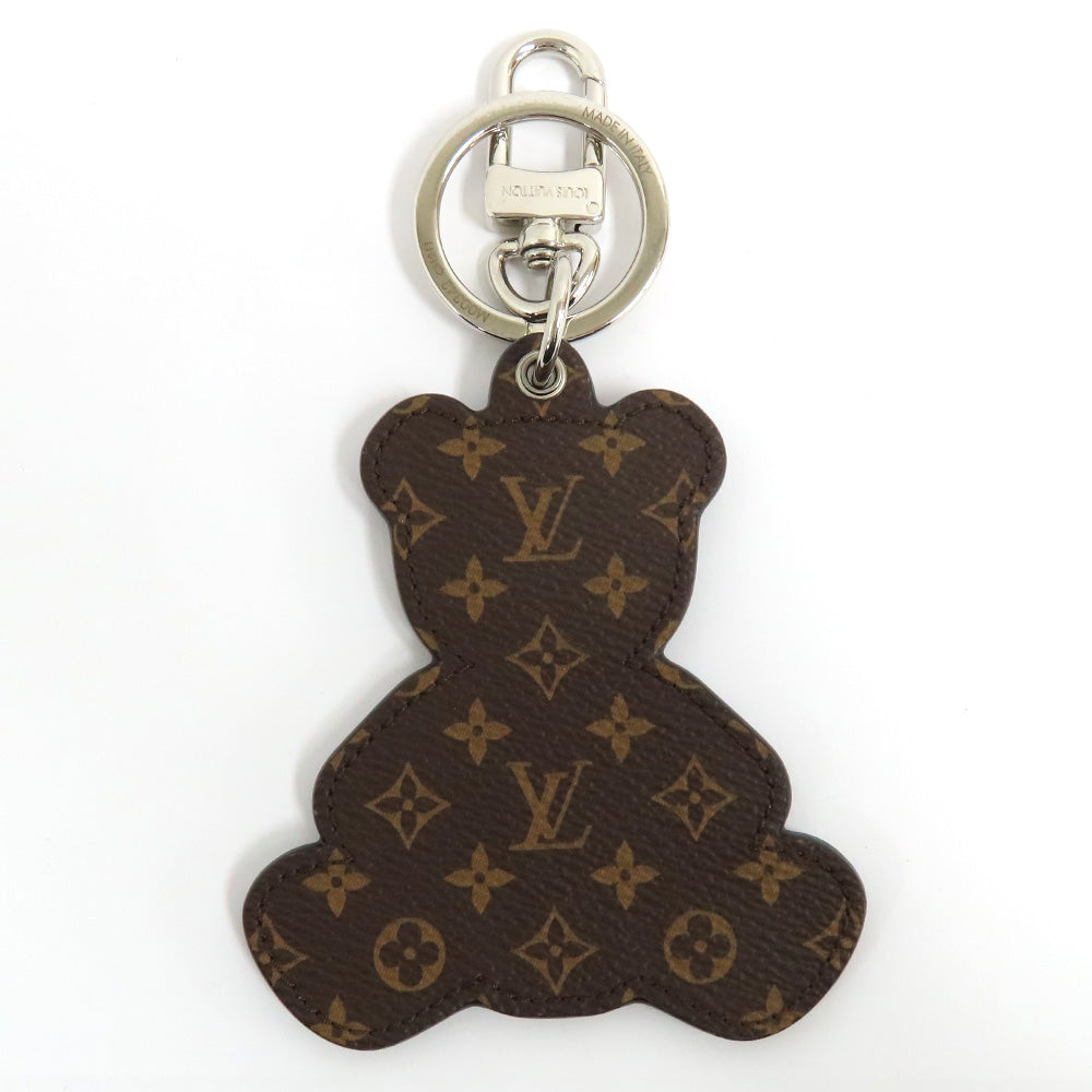 Louis Vuitton Porte Claire Teddy Bear M00342 Monogram Bagg Chamber Keyher Keyring Bear Brown Little