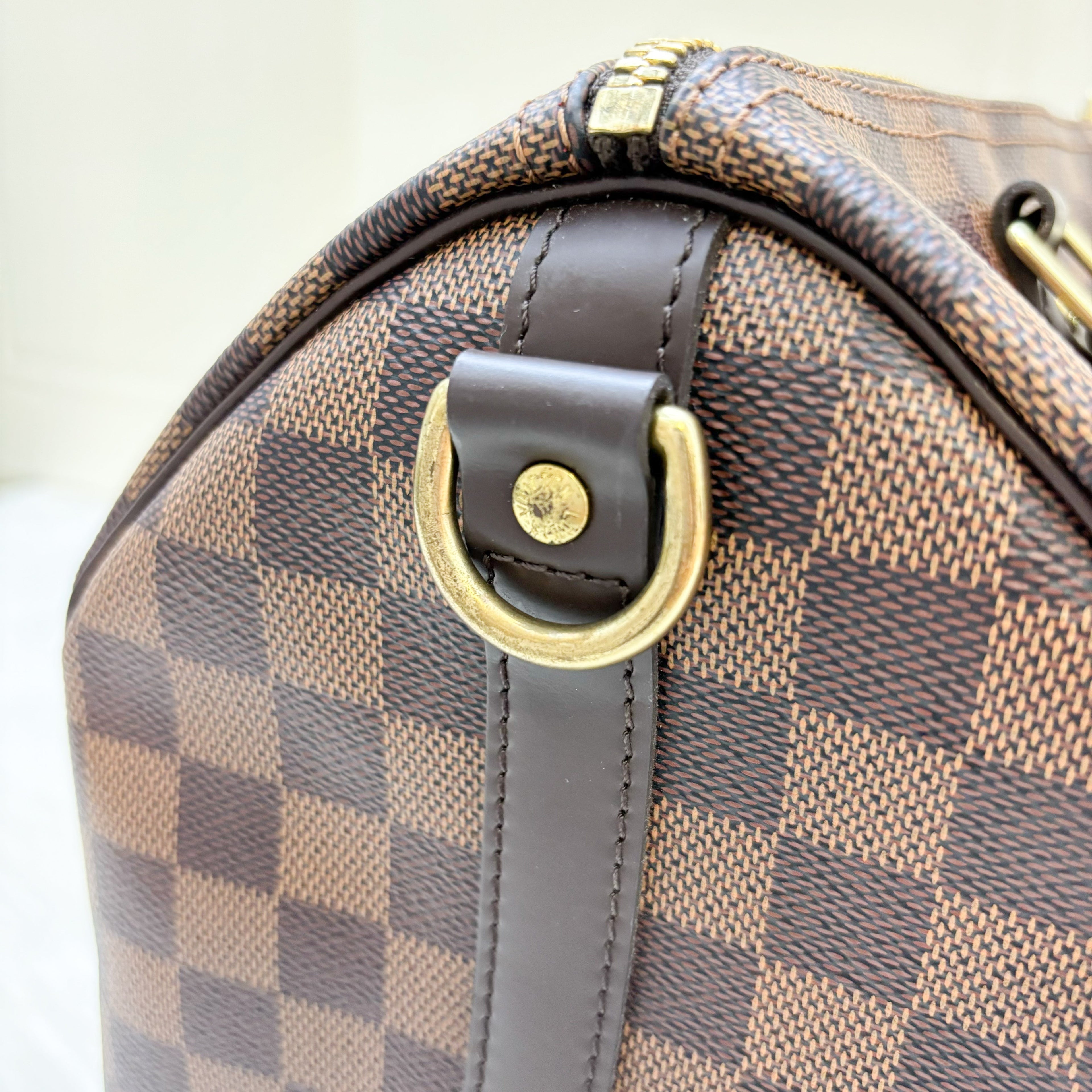 LV Speedy 30 Bandouliere in Damier Ebene Canvas GHW
