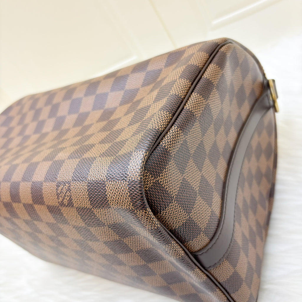 LV Speedy 30 Bandouliere in Damier Ebene Canvas GHW