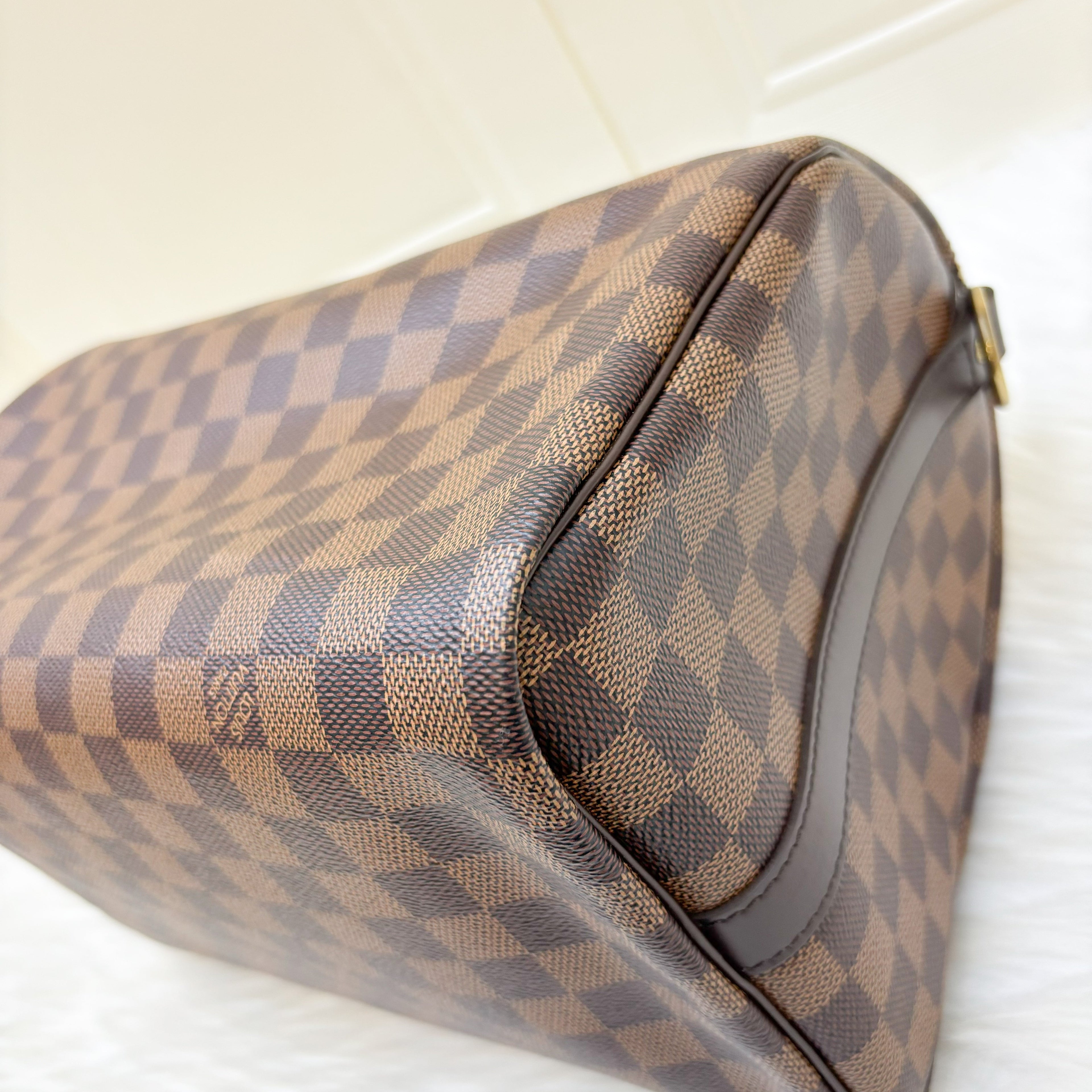LV Speedy 30 Bandouliere in Damier Ebene Canvas GHW