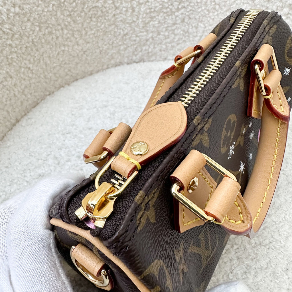 LV Christmas 2023 Vivienne Nano Speedy in Monogram Canvas and GHW