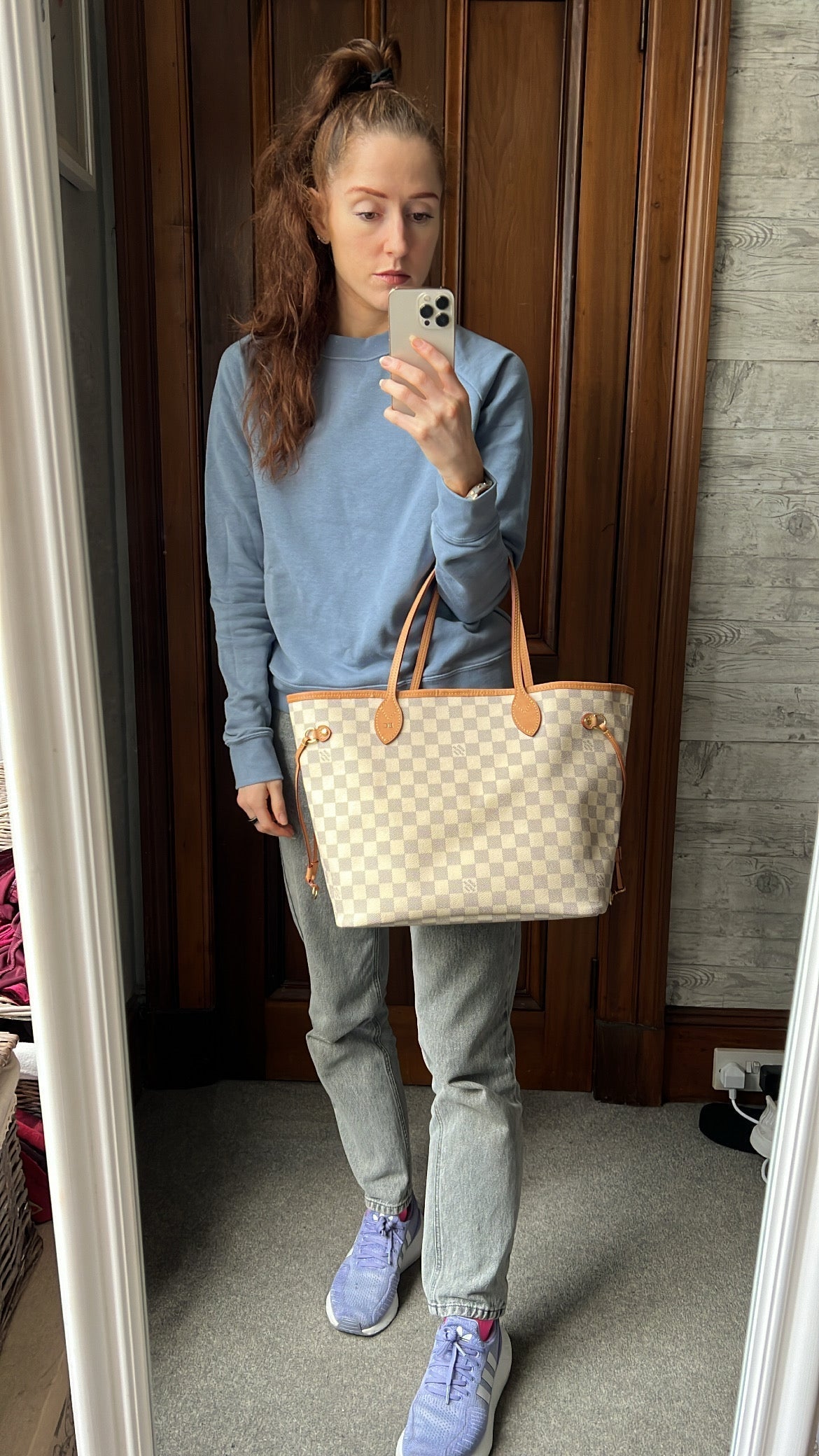 Louis Vuitton Neverfull MM Monogram Damier Azur (RRP £1,410)