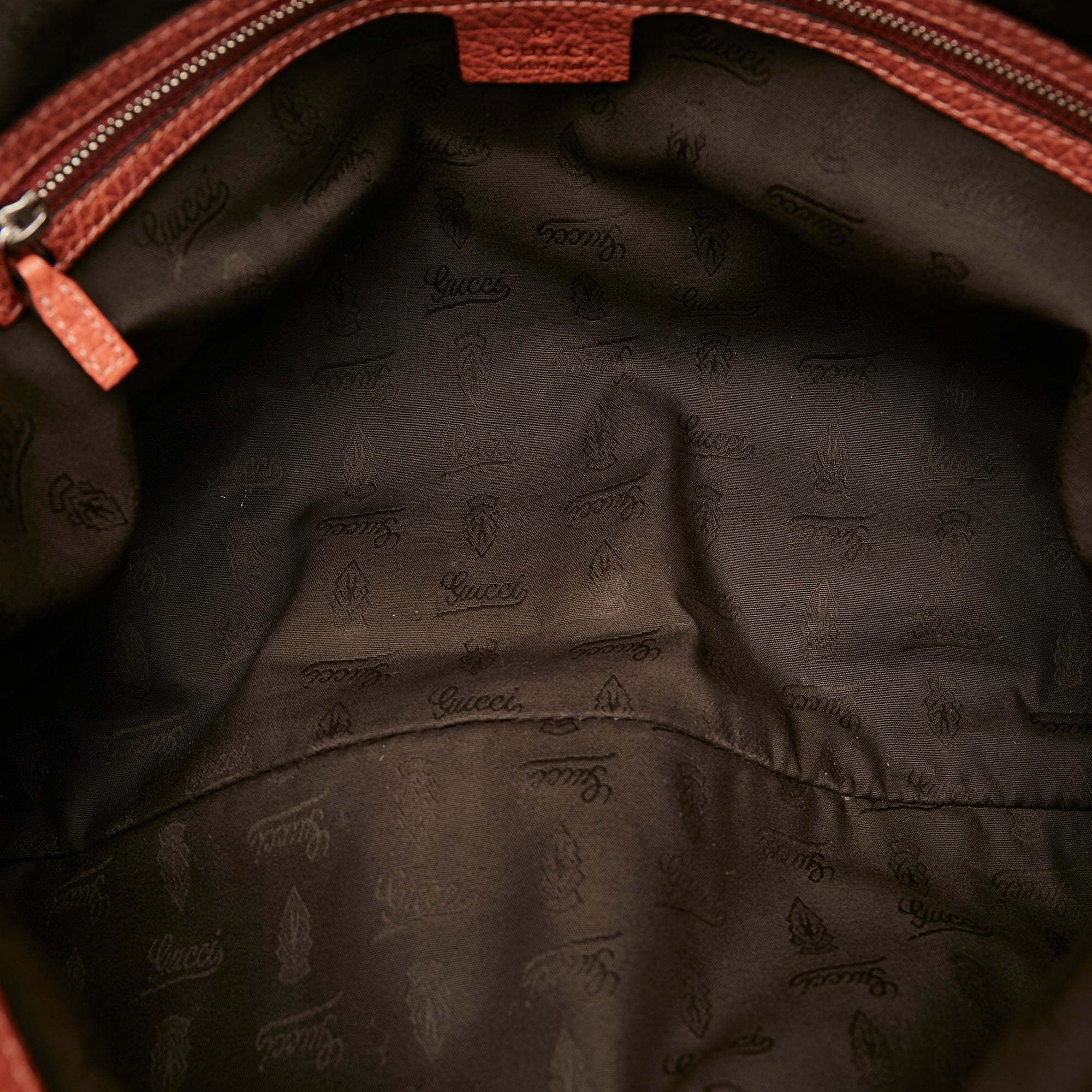 Gucci Bamboo Bar Tote Bag Red