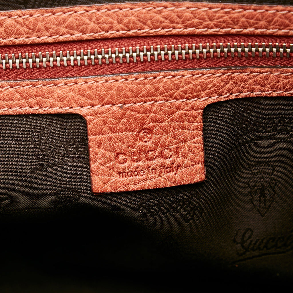 Gucci Bamboo Bar Tote Bag Red