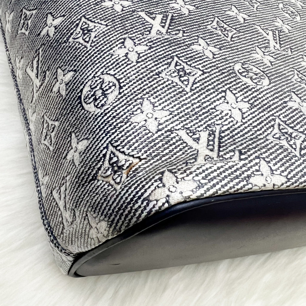 LV Neverfull MM in Monoglam Blue Canvas and GHW