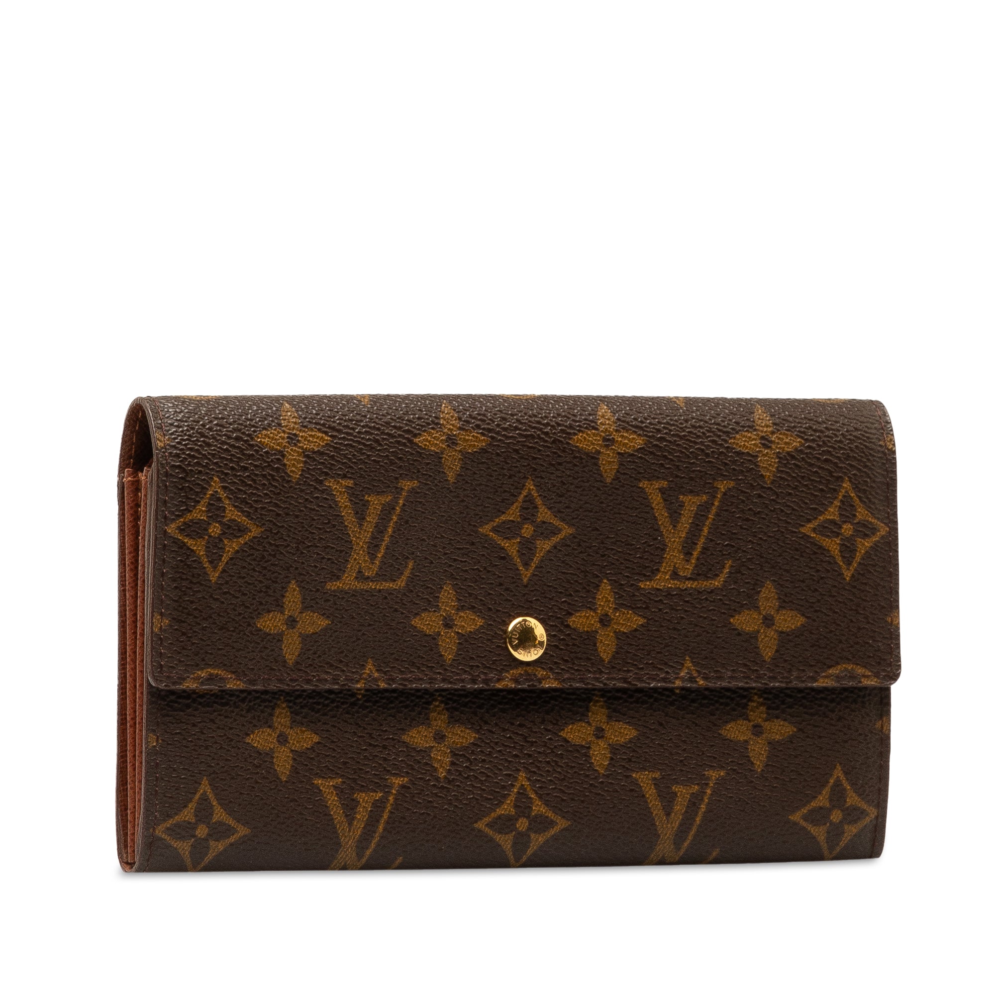 Brown Louis Vuitton Monogram Sarah Long Wallet