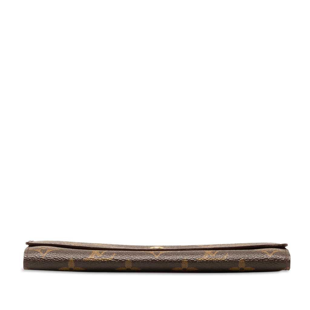 Brown Louis Vuitton Monogram Sarah Long Wallet