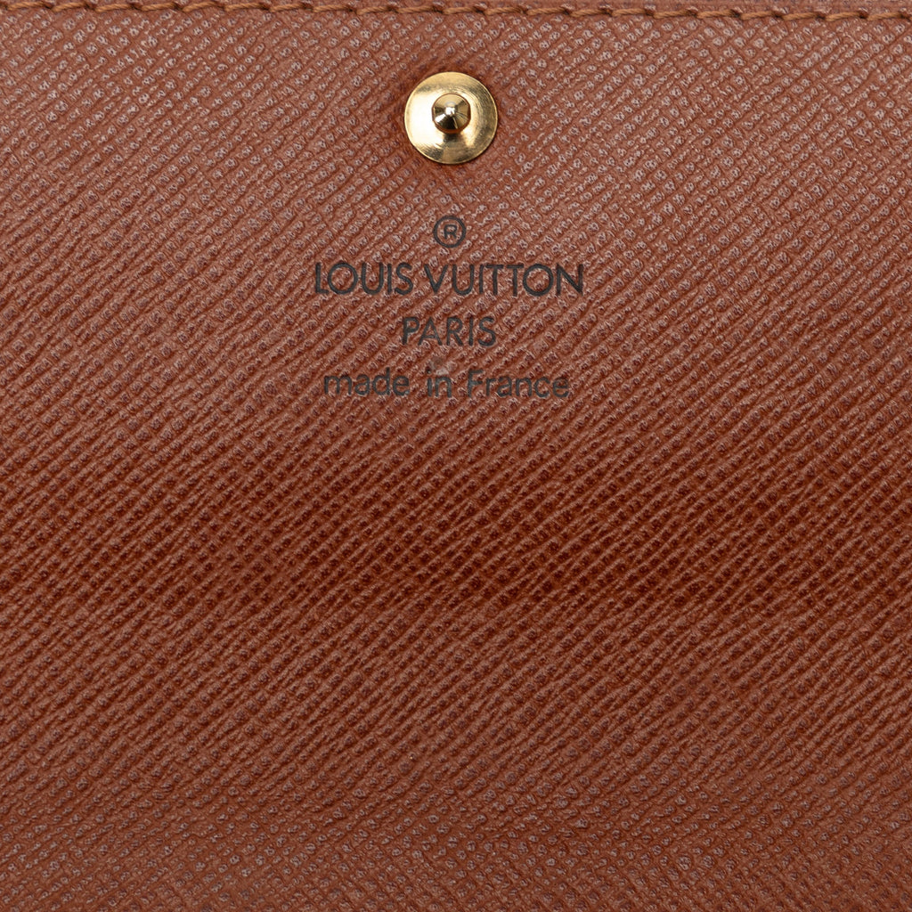 Brown Louis Vuitton Monogram Sarah Long Wallet