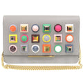 FENDI Shoulder Bag 8M0346 leather gray