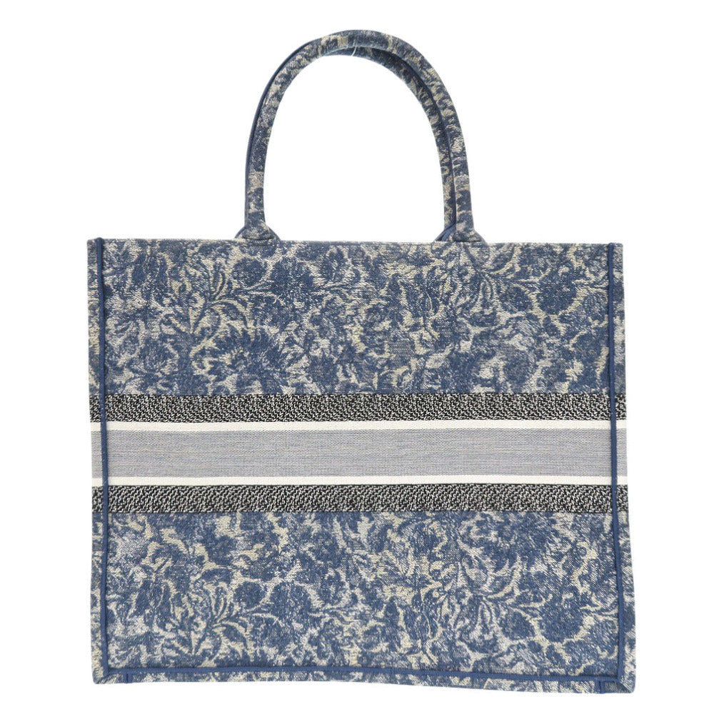 Christian Dior Tote Bag canvas blue book tote large