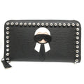FENDI Long Wallet Purse 8M0299 leather black Karito
