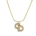 Christian Dior Necklace Rhinestones, Gold Plated gold