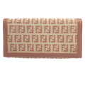 FENDI Long Wallet Purse 8M0000 Canvas, Leather beige Zucchino