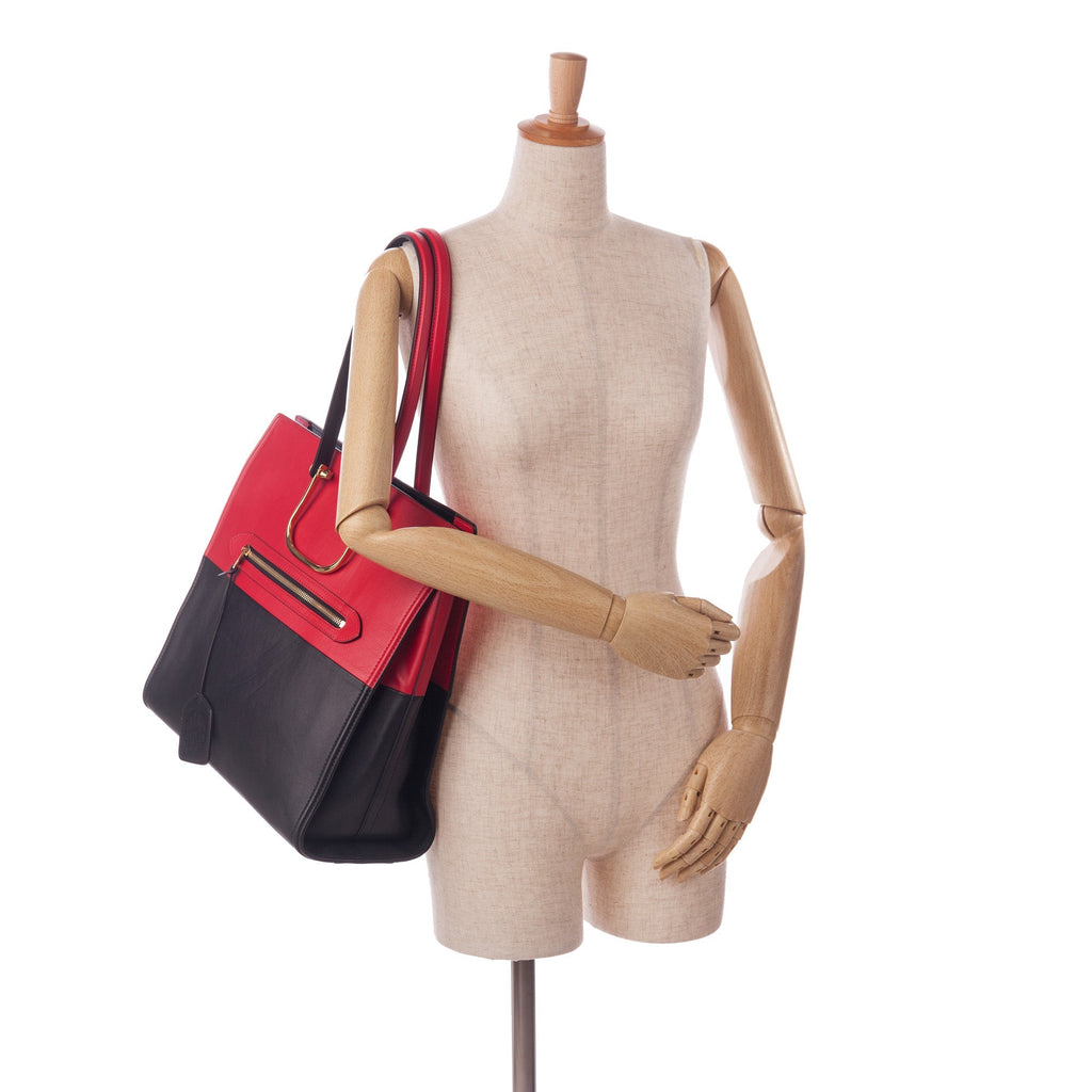 Black Alexander McQueen The Tall Story Bicolor Tote