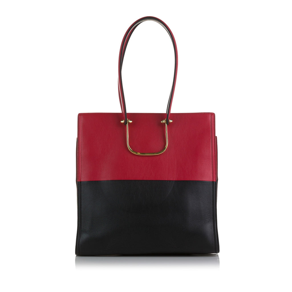 Black Alexander McQueen The Tall Story Bicolor Tote