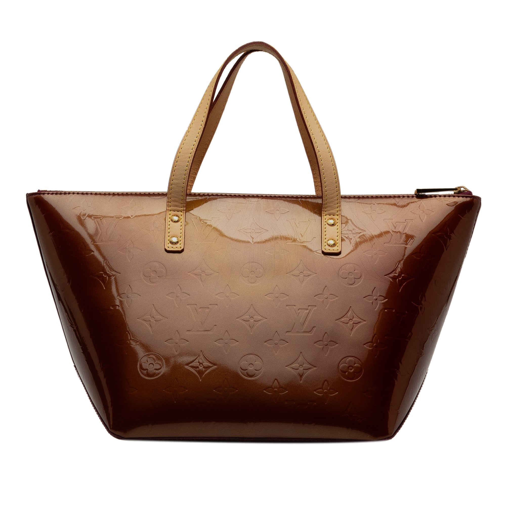 Burgundy Louis Vuitton Monogram Vernis Bellevue PM Handbag