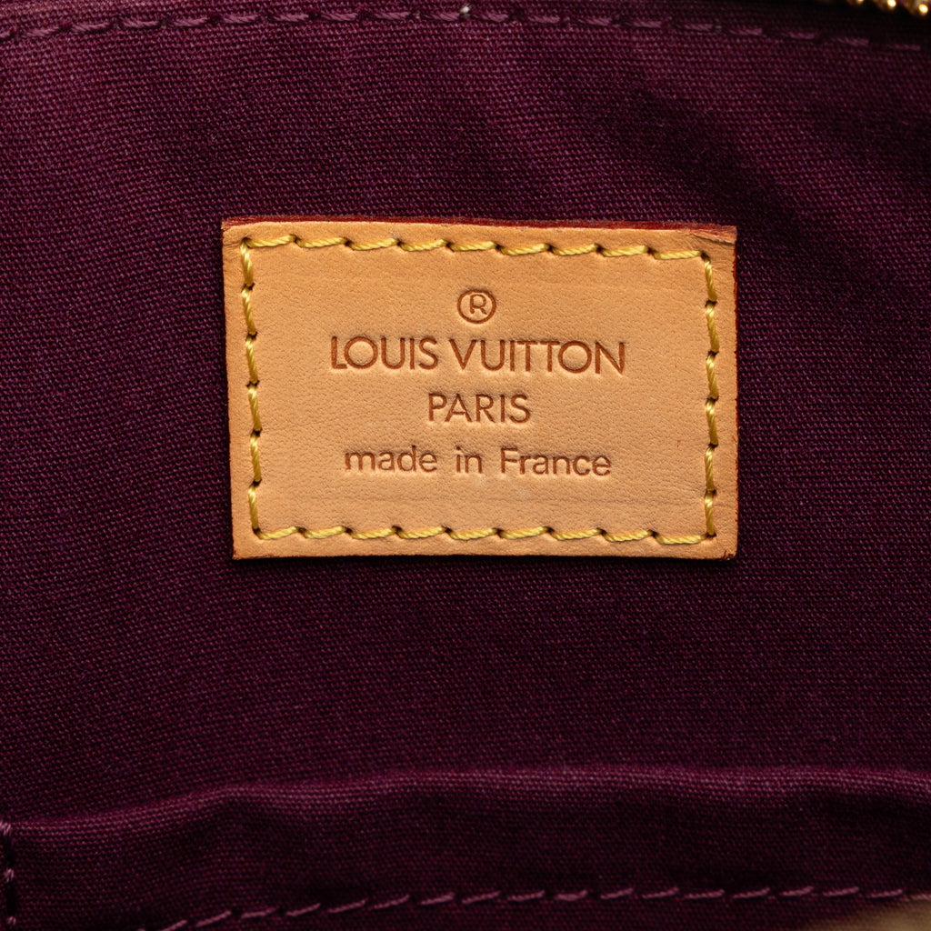Burgundy Louis Vuitton Monogram Vernis Bellevue PM Handbag
