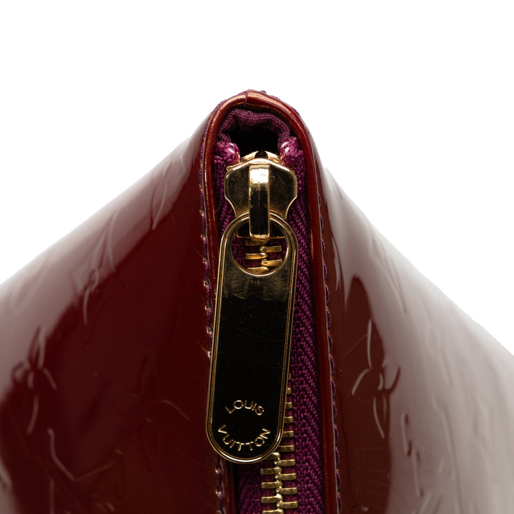 Burgundy Louis Vuitton Monogram Vernis Bellevue PM Handbag