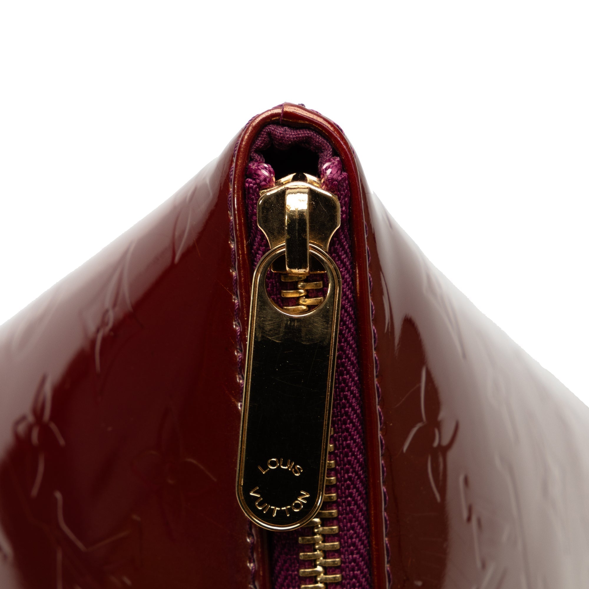 Burgundy Louis Vuitton Monogram Vernis Bellevue PM Handbag