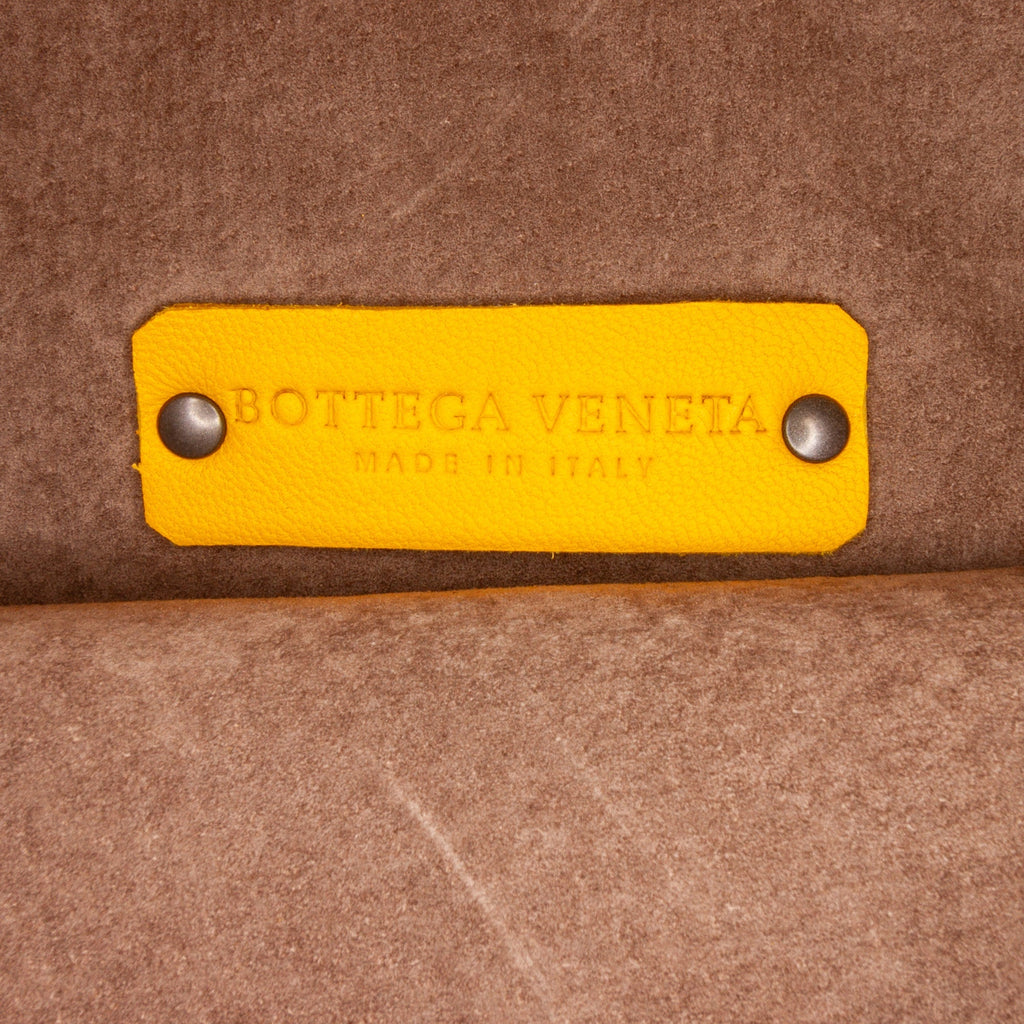 Yellow Bottega Veneta Intrecciato Nappa Tote Bag Satchel