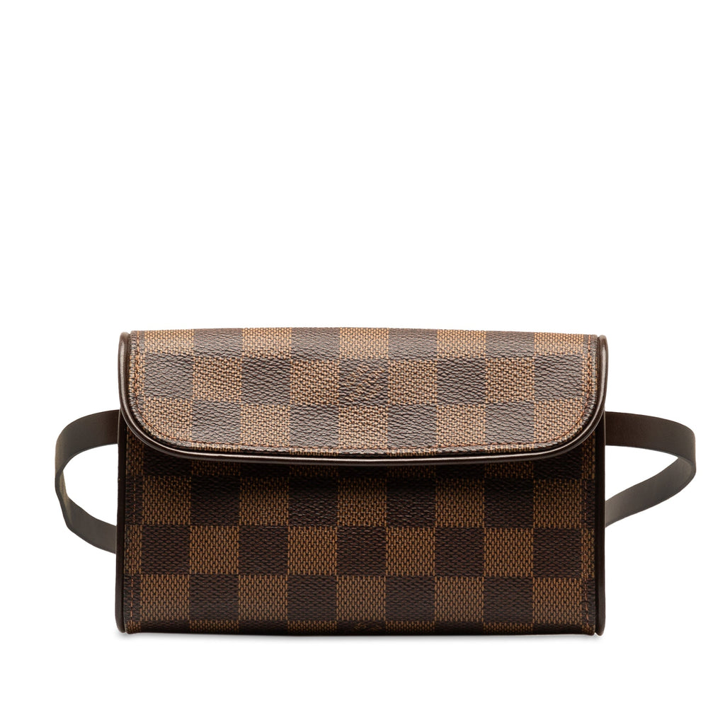 Brown Louis Vuitton Damier Ebene Pochette Florentine Belt Bag