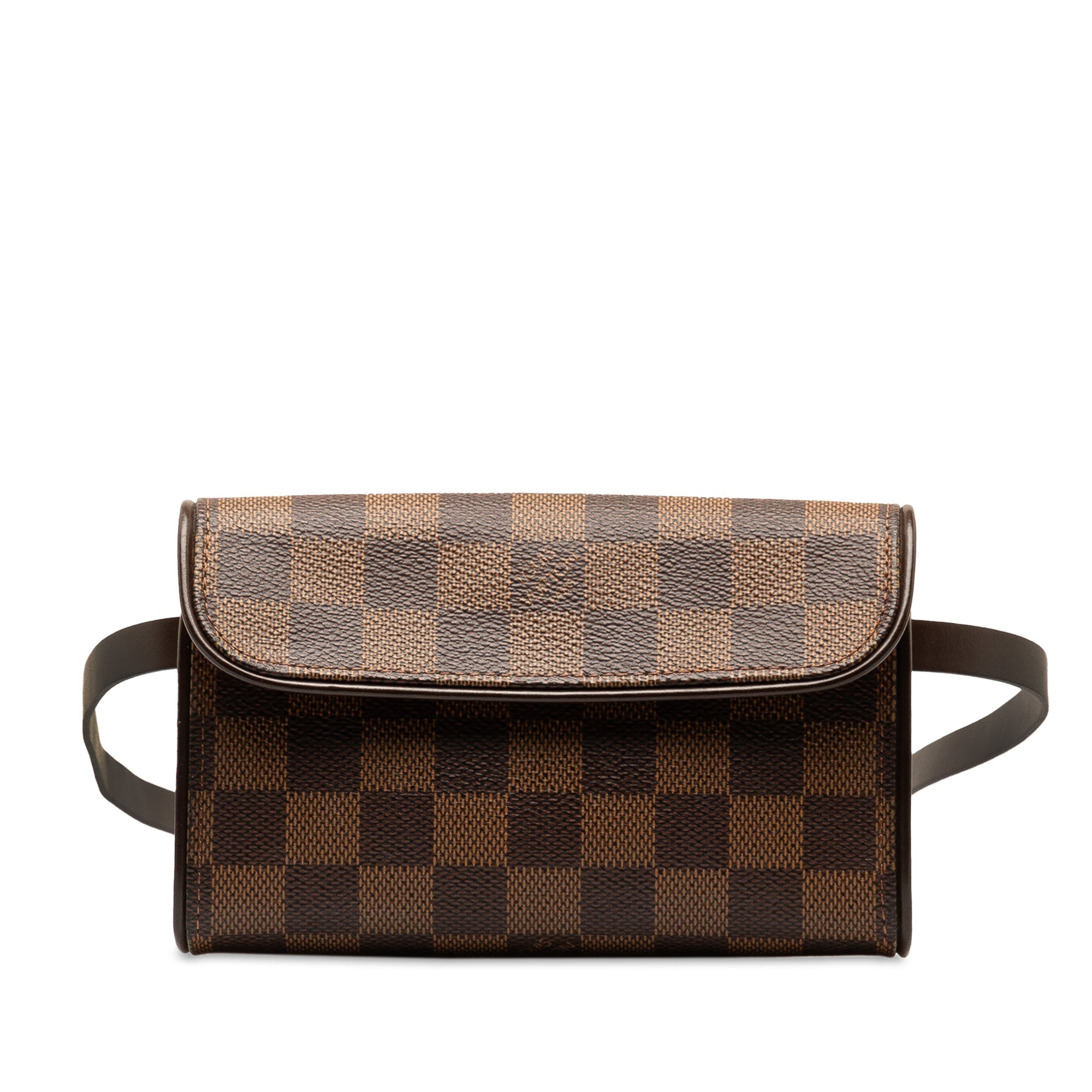Brown Louis Vuitton Damier Ebene Pochette Florentine Belt Bag