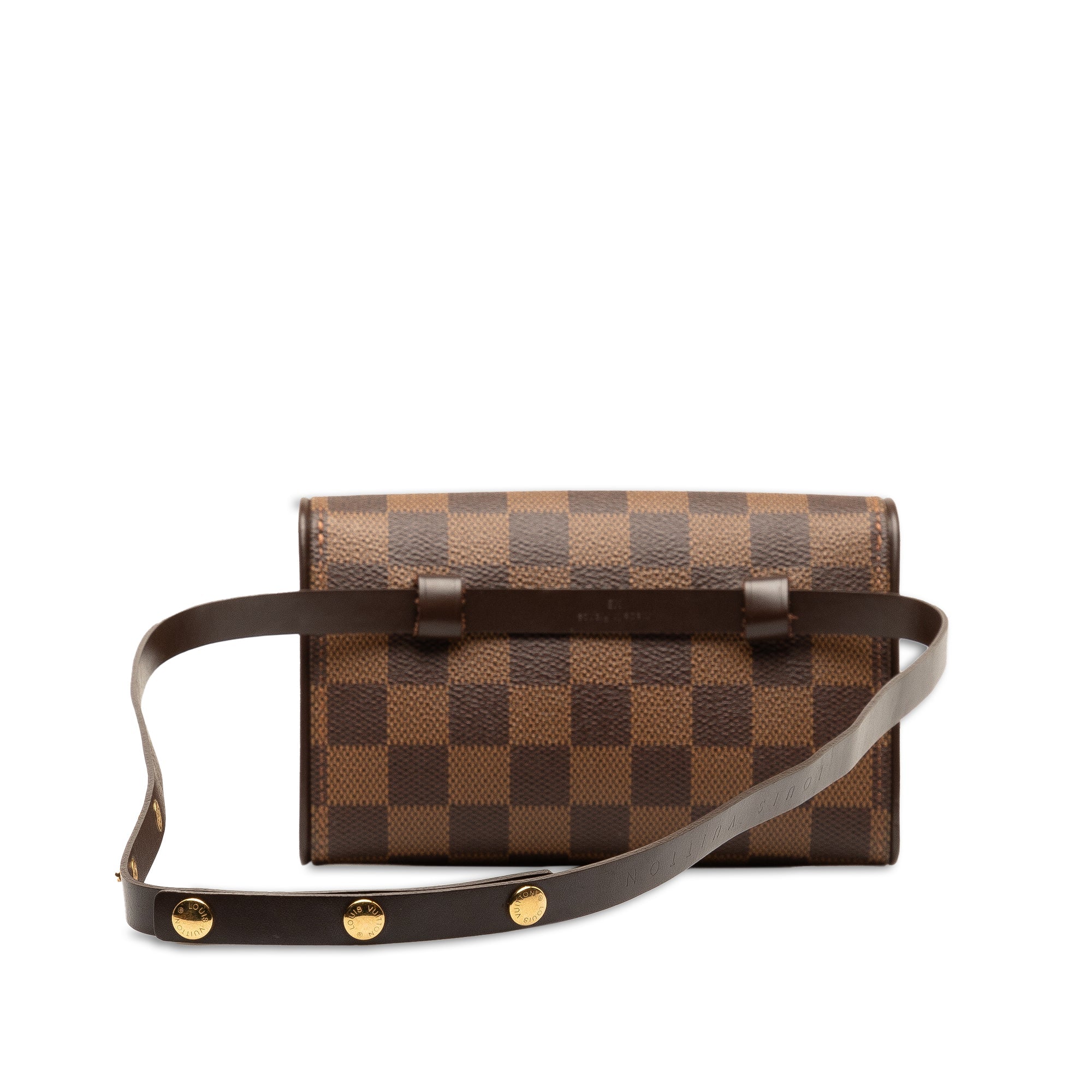 Brown Louis Vuitton Damier Ebene Pochette Florentine Belt Bag