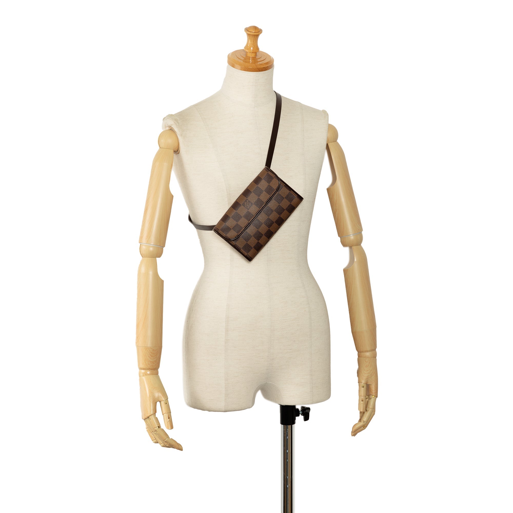Brown Louis Vuitton Damier Ebene Pochette Florentine Belt Bag