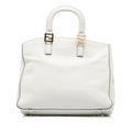 White Fendi Medium Glacier FF Tote Satchel