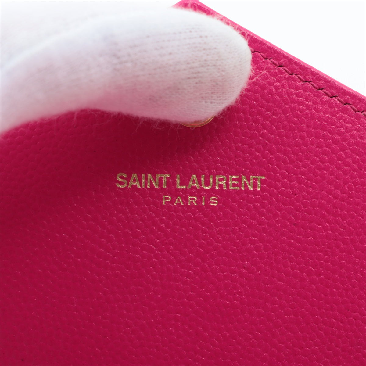 Saint Laurent Paris Monogram Envelope Wallet Pink