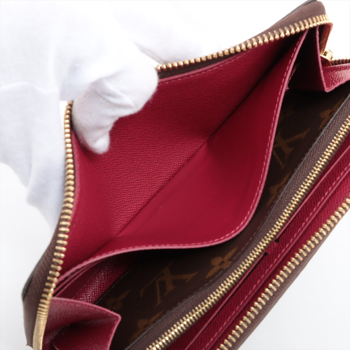 Louis Vuitton Monogram Clemence Long Wallet Fuchsia